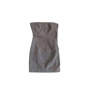 Banana Republic Black & White Striped Strapless Bodycon Mini Dress Size 0